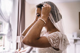 Kelly Spence soft silk Versaille veil - real bride