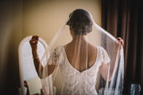 Kelly Spence soft silk Versaille veil - real bride